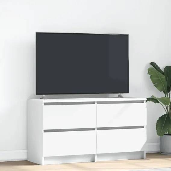 Okazja Szafka RTV Biała 100x35x54 cm Drewno klejone Lumarko! Lumarko! - Hurtownia wielobranżowa Lumarko