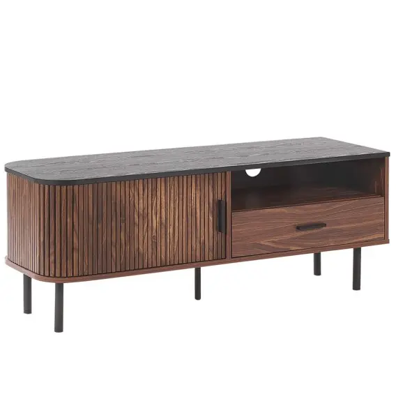 Oferta Szafka RTV ciemne drewno z czarnym JOSE Lumarko