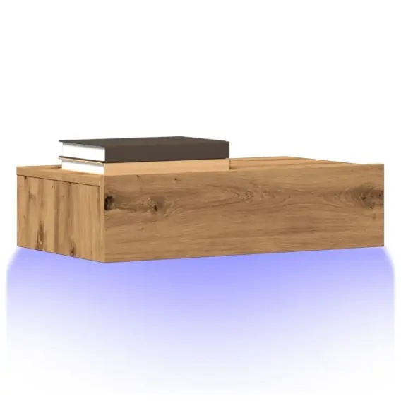 Szafka telewizyjna z LED, dąb artisan, 60x35x15,5 cm Lumarko! - Hurtownia wielobranżowa Lumarko Tylko dziś