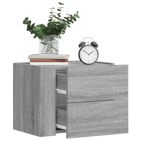 Oferta czasowa Wiszące szafki nocne, 2 szt., szary dąb sonoma, 45x30x35 cm Lumarko! - Hurtownia wielobranżowa Lumarko