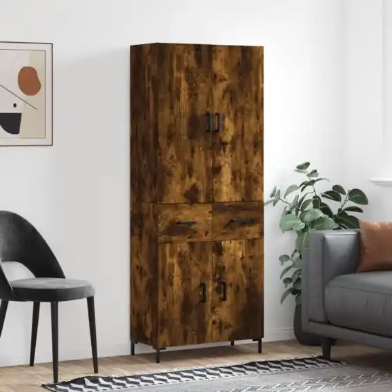 Dodaj do koszyka Witrynka przydymiony dąb 69,5x34x180 cm materiał drewnopochodny Lumarko! - Hurtownia wielobranżowa Lumarko