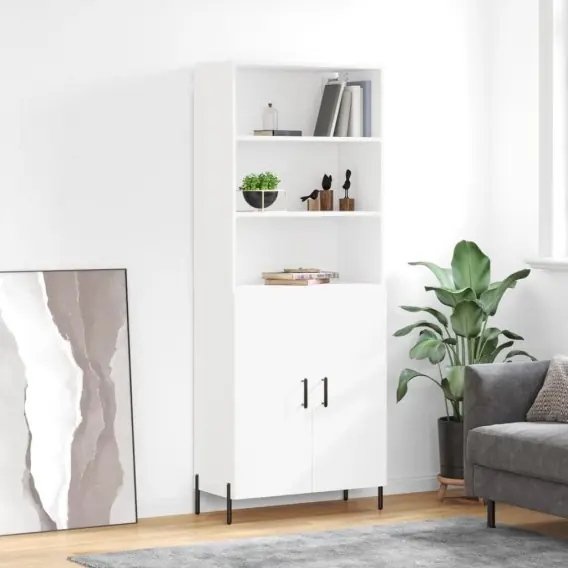 Zamów dziś Witrynka, biała, 69,5x34x180 cm, materiał drewnopochodny Lumarko! - Hurtownia wielobranżowa Lumarko