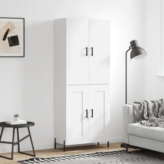 Witrynka, biała, 69,5x34x180 cm, materiał drewnopochodny Lumarko! - Hurtownia wielobranżowa Lumarko Dodaj do koszyka