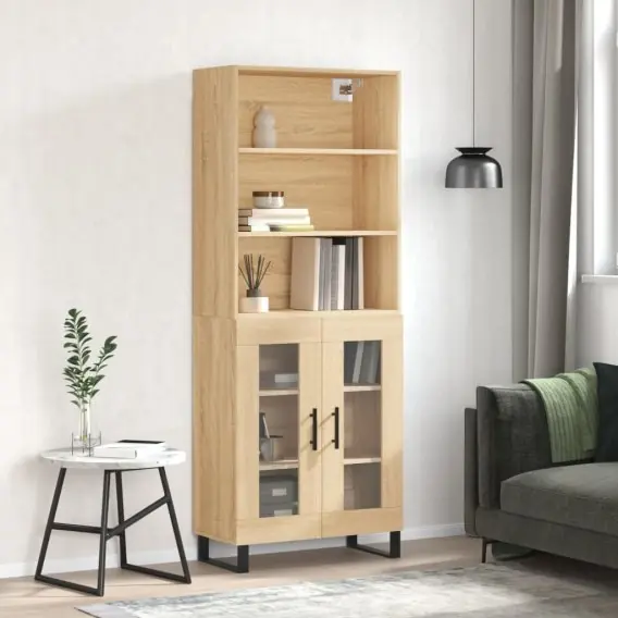 Promocja Witrynka, dąb sonoma, 69,5x34x180 cm, materiał drewnopochodny Lumarko! - Hurtownia wielobranżowa Lumarko