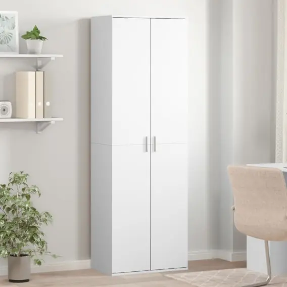 Wysoka szafka, biała, 60x35x180 cm, materiał drewnopochodny Lumarko! Lumarko! - Hurtownia wielobranżowa Lumarko Tylko do końca tygodnia