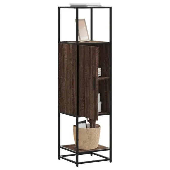 Wysoka szafka, brązowy dąb, 35,5x35x139 cm Lumarko! Lumarko! - Hurtownia wielobranżowa Lumarko Szybka wysyłka