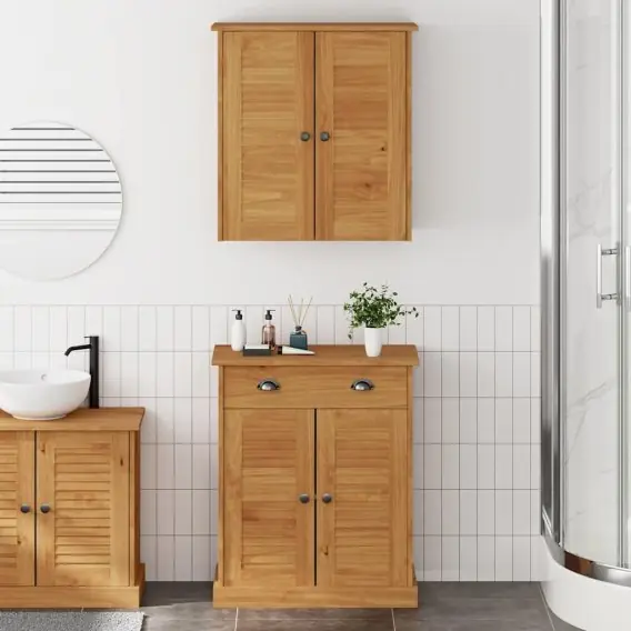 Łatwy zwrot Zestaw mebli łazienkowych 2 pcs Brązowy 67,5 x 34 x 80 cm Lumarko! - Hurtownia wielobranżowa Lumarko