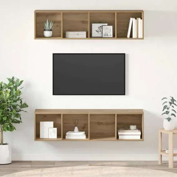 Zestaw szafek RTV 2 pcs dąb artisan 37 x 37 x 142.5 cm Lumarko! - Hurtownia wielobranżowa Lumarko Wybór klientów