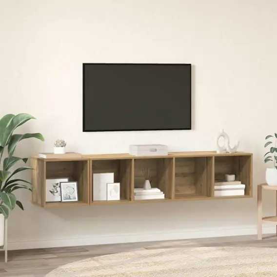 Tylko do końca tygodnia Zestaw szafek RTV 2 pcs dąb artisan 37 x 37 x 142.5 cm Lumarko! - Hurtownia wielobranżowa Lumarko