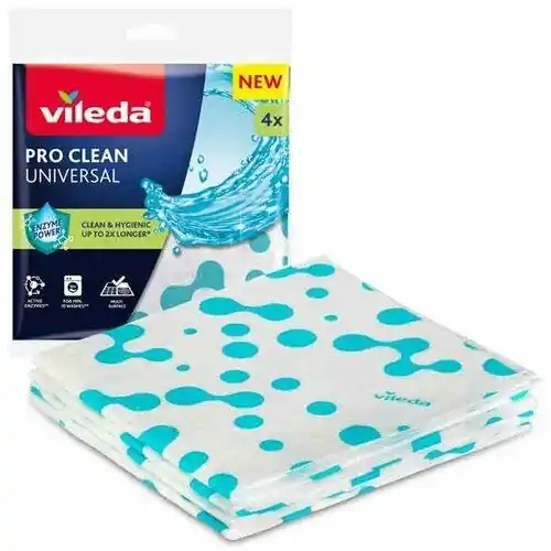Tylko do końca tygodnia Vileda Ścierka Pro Clean Uniwersalna 4szt 179370 DE.. Lumarko