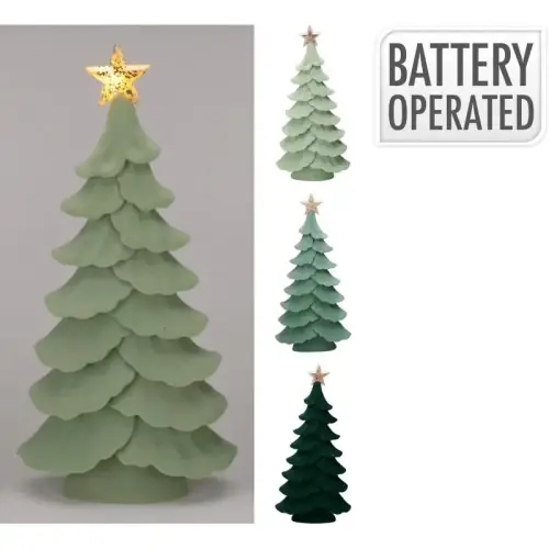 Ekspresowa dostawa Figura choinka z gwiazdką LED 21cm 3 rodzaje