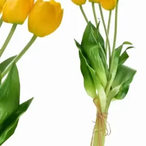 Łatwy zwrot Kwiat sztuczny bukiet 5 Tulipanów żółtych 40cm VIRIDIS