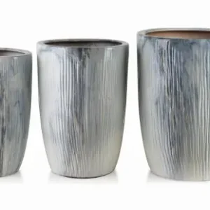 Tylko dziś Komplet 3 doniczek 37x37x47/30x30x43/24x24x40cm NEVA MARBLE