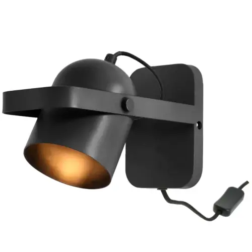 Lampa ścienna Nesvik wys. 23 cm Black Ostatnie sztuki