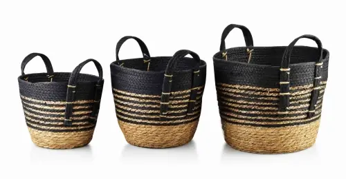 Nowość Komplet 3 koszy 30-26-20 cm BALI