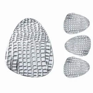 Wybór klientów Komplet 4 podstawek pod kubek 10cmx13cm LEILA, srebrny
