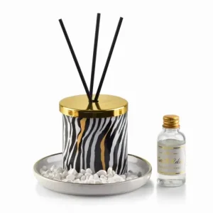 Niska cena Dyfuzor zapachowy śr.7,5xh9cm z podstawką 14cm ZEBRA