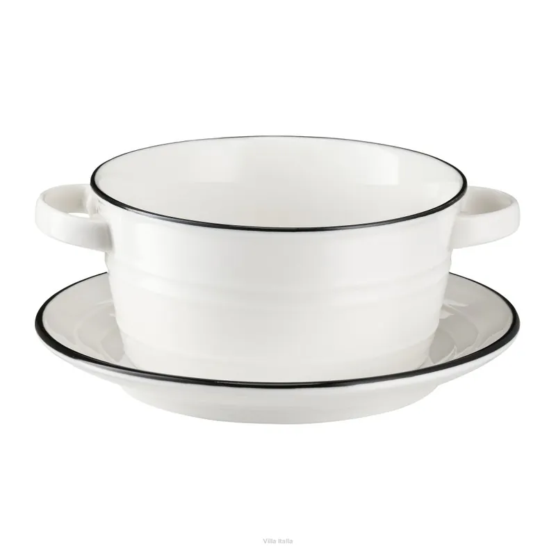 Bulionówka ze spodkiem porcelanowa 400 ml NOSTALGIA Hit sprzedaży