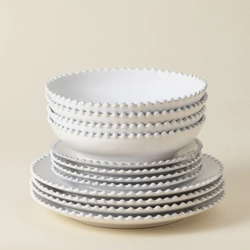Hit cenowy Zestaw talerzy dla 6 os. ,Pearl White, Costa Nova
