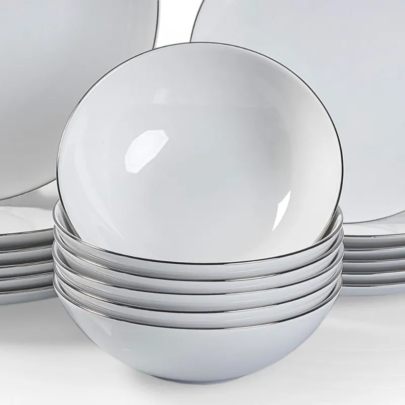 Talerz do zupy 18 cm - Modern Platynowa Linia, Waza Nowy