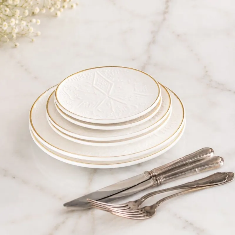 Talerz 20 cm Empreinte White Gold Wysoka jakość