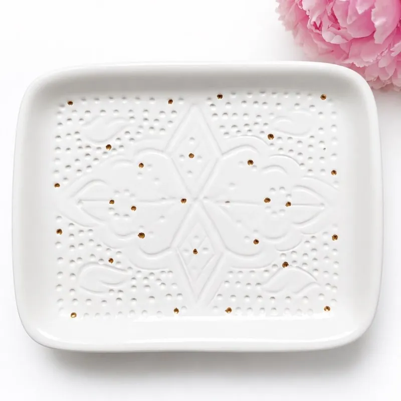 Taca 16 x 20 cm Empreinte White Gold Rabat