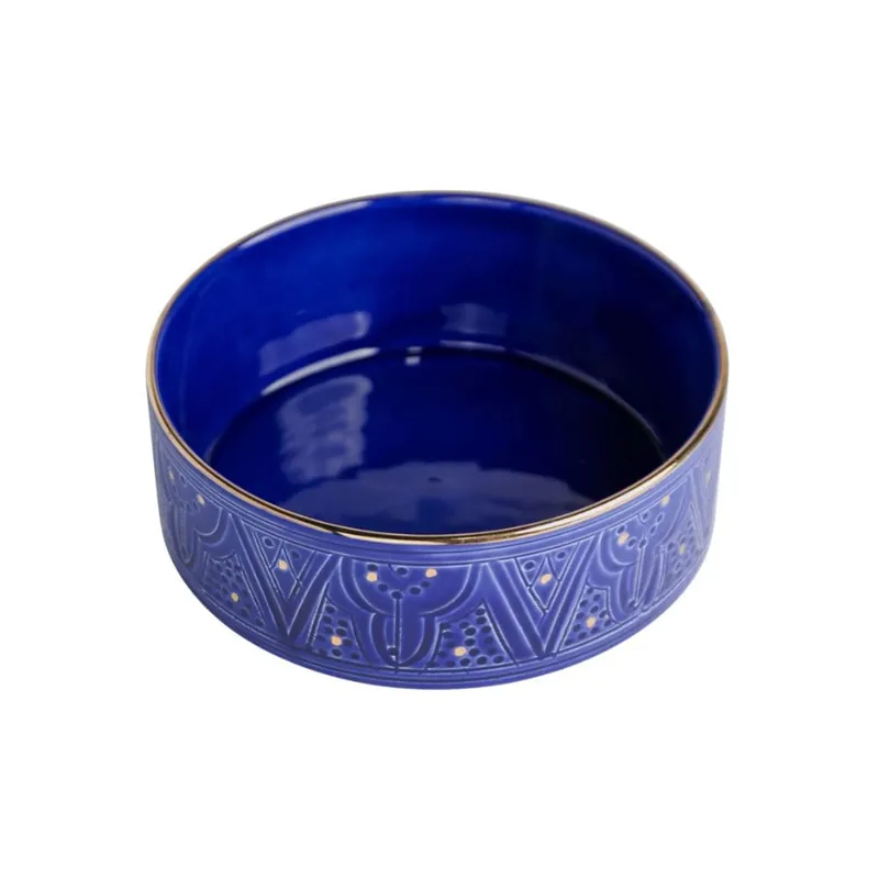 Nowy Salaterka Prosta 14cm Empreinte Blue Majorelle Gold