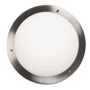 Oferta limitowana AQUILA Lampa Sufitowa Plafon 32 1x60W E27 Satyna Nikiel Ip44