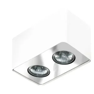 Wysoka jakość AZZARDO NINO 2 WHITE/CHROM PLAFON AZ0737