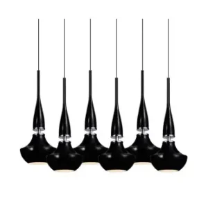 AZZARDO TASOS 6 LAMPA WISZACA BLACK AZ0262 Hit sprzedaży