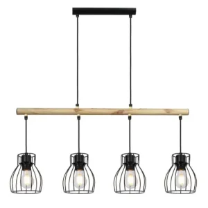 Promocja Candellux BERNITA Lampa Wisząca 4x60W E27 Czarny