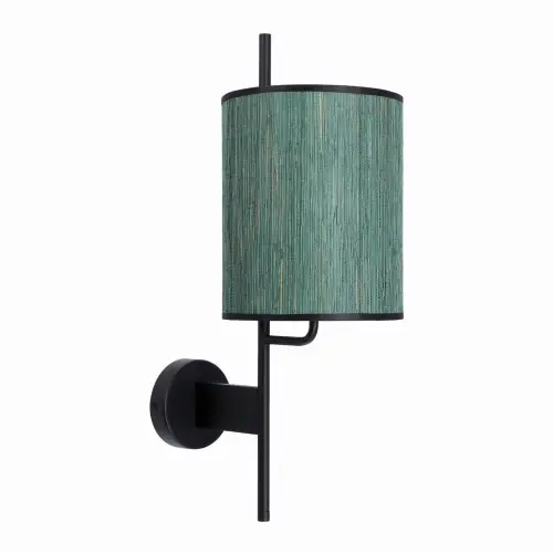 Ekspresowa dostawa BENDI Lampa Kinkiet Czarny 1x40W E27 Abażur Zielony