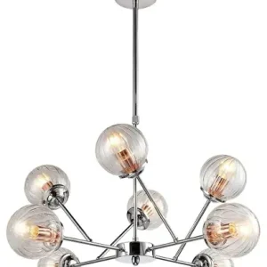 Premium BEST Lampa Wisząca 8x40W E14 Chrom+miedź