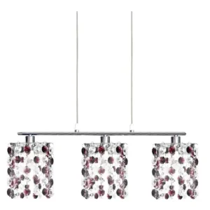 Candellux Zwis 3x40W G9 z kryształkami burgund, chromowy Kup online