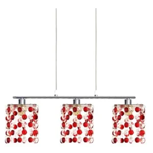 Candellux Zwis 3x40W G9, kryształki czerwone, chromowy Bestseller
