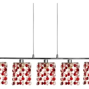 Candellux Zwis 5x40W G9, chromowy z czerwonymi kryształkami Sprawdź teraz