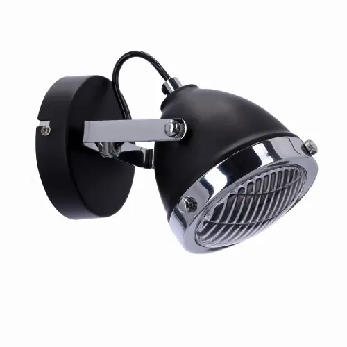 Dostępne od ręki CRAZY Lampa Kinkiet Czarny 1x15W GU10 Klosz Bezbarwny