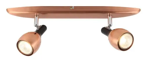 CROSS Lampa Sufitowa Listwa 2x50W GU10 Miedziany Darmowy zwrot