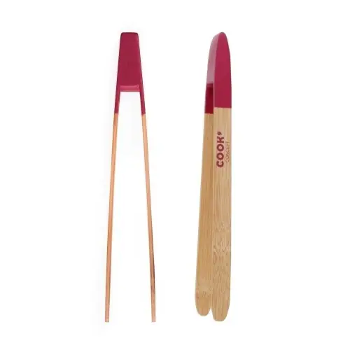 Oferta czasowa Fernity Bambusowe szczypce do serwowania z magnesem czerwone