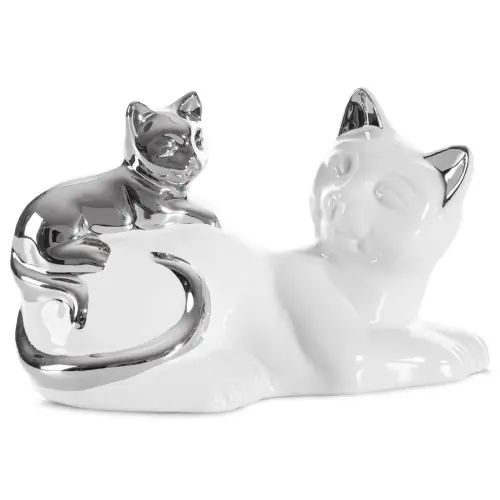 Wyprzedaż Figurka Dekoracyjna Cat 20 x 11 x 12 Cm Biały szt. 1