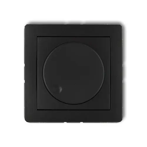 Bestseller Mechanizm elektronicznego regulatora oświetlenia przyciskowo-obrotowego do lamp LED Karlik DECO czarny mat 12DRO-2