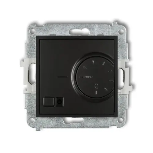 Mechanizm elektronicznego regulatora temperatury z czujnikiem podpodłogowym Karlik MINI czarny mat 12MRT-1 Oferta limitowana