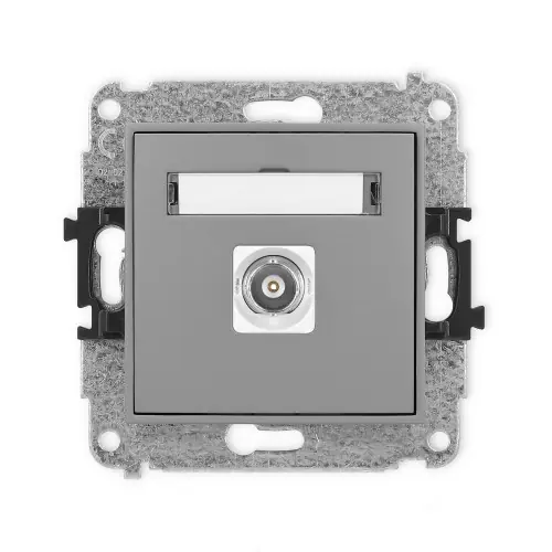Popularny Mechanizm gniazda pojedynczego BNC Karlik MINI szary mat 27MGBNC-1