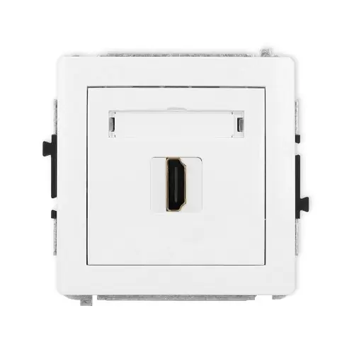 Mechanizm gniazda pojedynczego HDMI 2.0, 4K Karlik DECO biały mat 25DHDMI-3 Nowy
