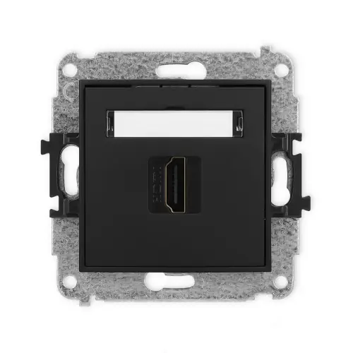 Oferta Mechanizm gniazda pojedynczego HDMI 2.0, 4K Karlik MINI czarny mat 12MHDMI-3
