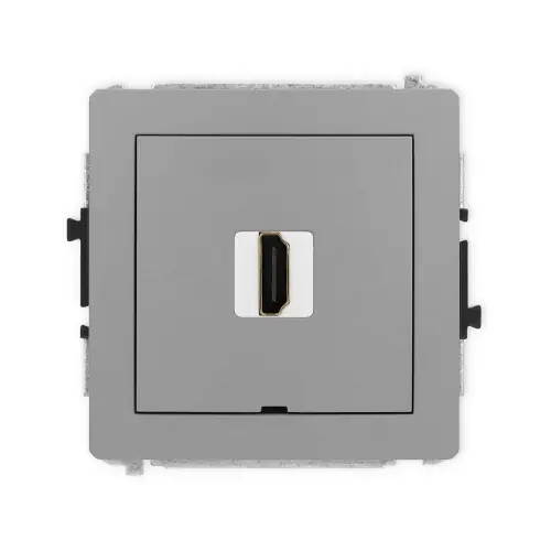 Mechanizm gniazda pojedynczego HDMI 2.0, 4K, bez pola opisowego Karlik DECO szary mat 27DHDMIBO-3 Zniżka
