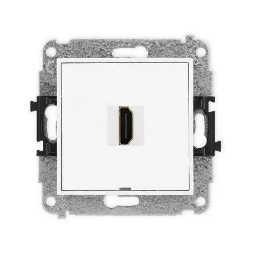Mechanizm gniazda pojedynczego HDMI 2.0, 4K, bez pola opisowego Karlik ICON biały IHDMIBO-3 Kup teraz