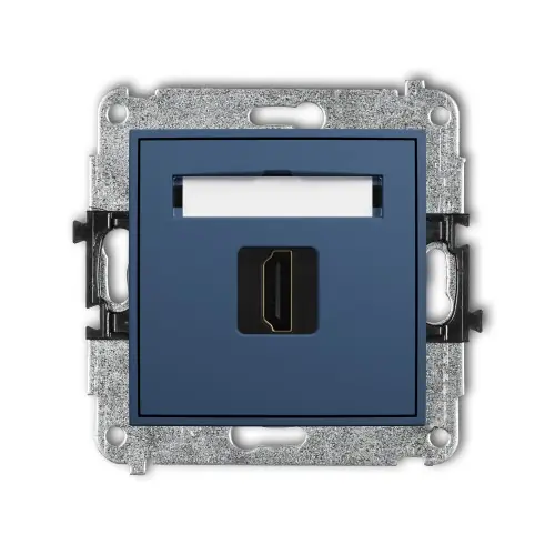Mechanizm gniazda pojedynczego HDMI 2.1, 8K Karlik MINI navy blue 64MHDMI-5 Promocja