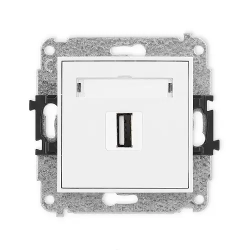 Mechanizm gniazda pojedynczego USB A-A 2.0 Karlik MINI biały mat 25MGUSB-1 Super okazja