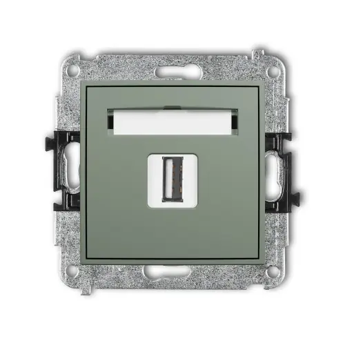 Hit sprzedaży Mechanizm gniazda pojedynczego USB A-A 2.0 Karlik MINI szałwiowy 61MGUSB-1